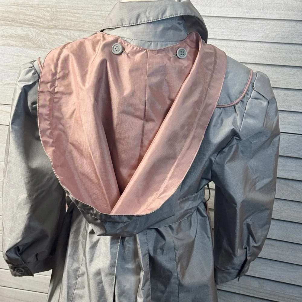 Rothschild Vintage Girls Jacket Tie Waist Raincoat Preppy Spring Coat 4T Classic